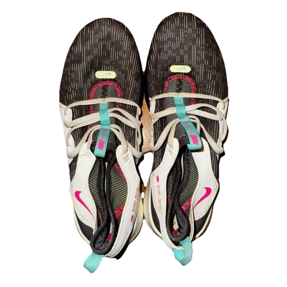 Nike Flex Contact 3 Black Pink Blue AQ7488-006 Women's Size 8 Running Shoes